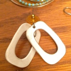 Silver abstract earring